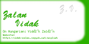 zalan vidak business card